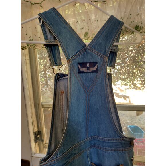 Anthony's overalls, size 5, zipper fly, unhemmed with worn edges, Hong Kong - Picture 6 of 10